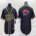 Nike Buffalo Bills blank black baseball jerseys Joint name-BD 01