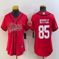 Women Nike #85 George Kittle red baseball jerseys Joint name-BD