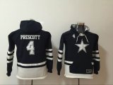 Youth Dallas Cowboys #4 Dak Prescott black nike nfl Hooded Sweatshirt