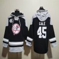 New York Yankees #45 Gerrit Cole black gray Hooded Sweatshirt