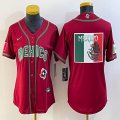 Women 2023 World Cup Mexico blank red majestic baseball jerseys