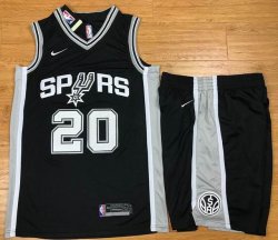 Nike San Antonio Spurs 20# Manu Ginobili black nba suits