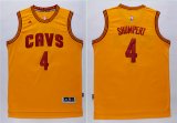 Cleveland Cavaliers #4 Iman Shumpert yellow Swingman nba jerseys