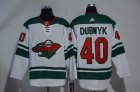 Adidas Minnesota Wild #40 Dubnyk white ice hockey jerseys