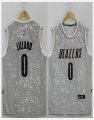 Portland Trail Blazers #0 Damian Lillard gray new basketball jersey