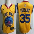 Nike Golden State Warriors #35 Kevin Durant yellow nba Toddler jerseys-OD