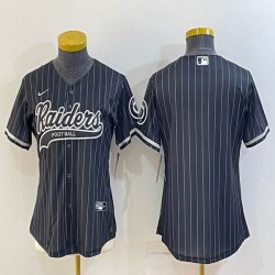 Youth Nike Oakland Raiders blank black baseball jerseys Joint name-BD 01