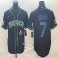 2023 World Cup Mexico #7 Julio Urias black majestic baseball jerseys 34