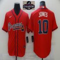 Nike Atlanta Braves #10 Chipper Jones red majestic baseball jerseys-BD