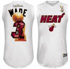 Miami Heat 3 Dwyane Wade White NBA Champion Jerseys