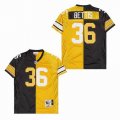 Pittsburgh Steelers #36 Jerome Bettis black yellow splits throwback nfl Jersey-SG