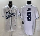 Nike Titans #8 Will Levis white baseball jersey Joint Name