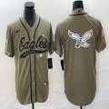 Nike Eagles blank Military colour baseball jerseys Joint name-BD