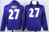 Nike Baltimore Ravens 27 Ray Rice Purple nfl Hooded Sweatshirt