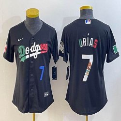 Youth 2023 World Cup Mexico #7 Julio Urias black majestic baseball jerseys 19