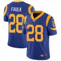 Nike Rams #28 Marshall Faulk blue Color Rush Limited Jersey