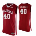 Custom Oklahoma Sooners #40 Richard Anderson College Basketball Jersey - Red