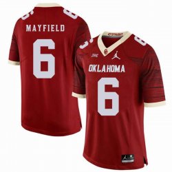 Custom 2018 Oklahoma Sooners #6 Baker Mayfield red New College Football Jersey