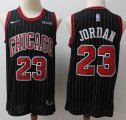 Nike Chicago Bulls #23 Michael Jordan black nba basketball jersey-S8