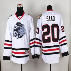 2015 Reebok Chicago Blackhawks Brandon Saad #20 white nhl jerseys