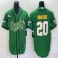 Nike Eagles #20 Brian Dawkins green baseball jerseys Joint name C patch-BD 01