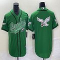 Nike Eagles blank green baseball jerseys Joint name-BD 05