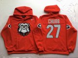 Georgia Bulldogs Red #27 CHUBB NCAA Hooded Sweatshirt