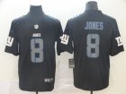 New York Giants #8 Daniel Jones black fashion Color Rush Limited Jerseys