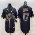 Nike Buffalo Bills #17 Josh Allen black baseball jerseys Joint name -BD