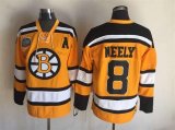 Boston Bruins #8 Cam Neely yellow CCM nhl hockey jersey A patch