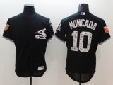 Chicago White Sox #10 Yoan Moncada black Flexbase Authentic Collection Jersey