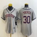 Youth Nike Houston Astros #30 Kyle Tucker gray baseball jerseys -BD