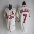 St.Louis Cardinals #7 Matt Holliday Cream New Cool Base Stitched Baseball Jersey