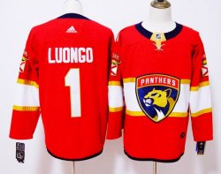 Adidas Florida Panthers #1 Roberto Luongo Red hockey Jersey