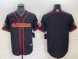 Nike 49ers blank black baseball jerseys Joint name -BD