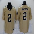 Nike New Orleans Saints #2 Jameis Winston yellow Color Rush Limited Jersey-BD