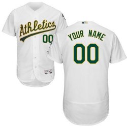 Custom Oakland Athletics white Flexbase Authentic Collection Jersey