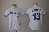 Toronto Blue Jays 13 Brett Lawrie White women MLB jersey