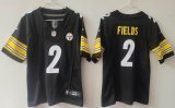 Women Nike Pittsburgh Steelers #2 Justin Fields black Nike Vapor F.U.S.E. Limited Jersey