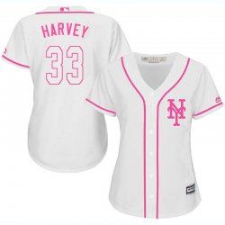 2017 Women New York Mets #33 Matt Harvey white majestic mlb jersey