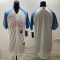 2023 World Cup Mexico blank white skyblue majestic baseball jerseys 09