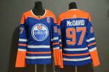 Youth Adidas Connor Mcdavid #97 Edmonton Oilers blue orange Ice Hockey-WL