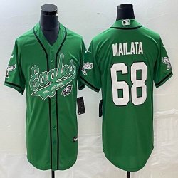 Nike Philadelphia Eagles #68 Mailata Green baseball jerseys Joint name BD 01