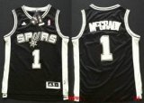 Adidas San Antonio Spurs #1 McGrady Black NBA Revolution 30 Jerseys