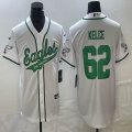 Nike Philadelphia Eagles #62 Jason Kelce white baseball jerseys Joint name BD