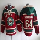 reebok Minnesota Mikael Granlund red green ice Hockey Hooded Sweatshirt