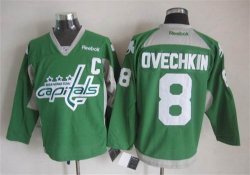 2015 reebok Washington Capitals 8 Alex Ovechkin green ice hockey jersey