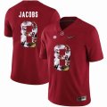 Custom Alabama Crimson Tide #8 Josh Jacobs red fashion college football jersey