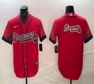 Nike Atlanta Braves blank red fasion baseball jerseys