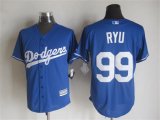 Los Angeles Dodgers #99 Hyun-Jin Ryu Blue New Cool Base Stitched Baseball Jersey